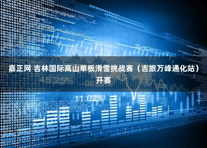 嘉正网 吉林国际高山单板滑雪挑战赛（吉旅万峰通化站）开赛