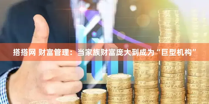 搭搭网 财富管理：当家族财富庞大到成为“巨型机构”